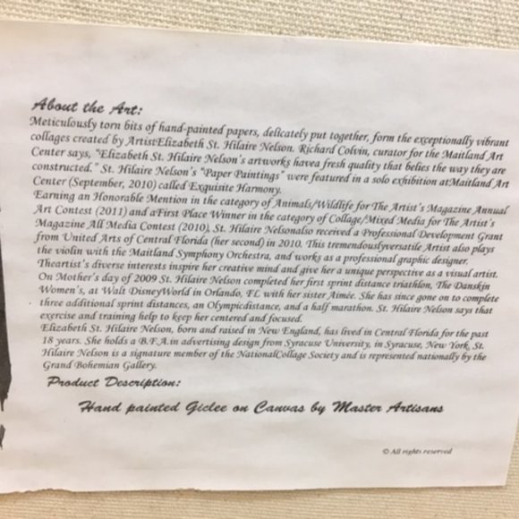 Hand Painted Giclee on Canvas Gouldian Finch Bird on Branch16x16" - Picture 6 of 8